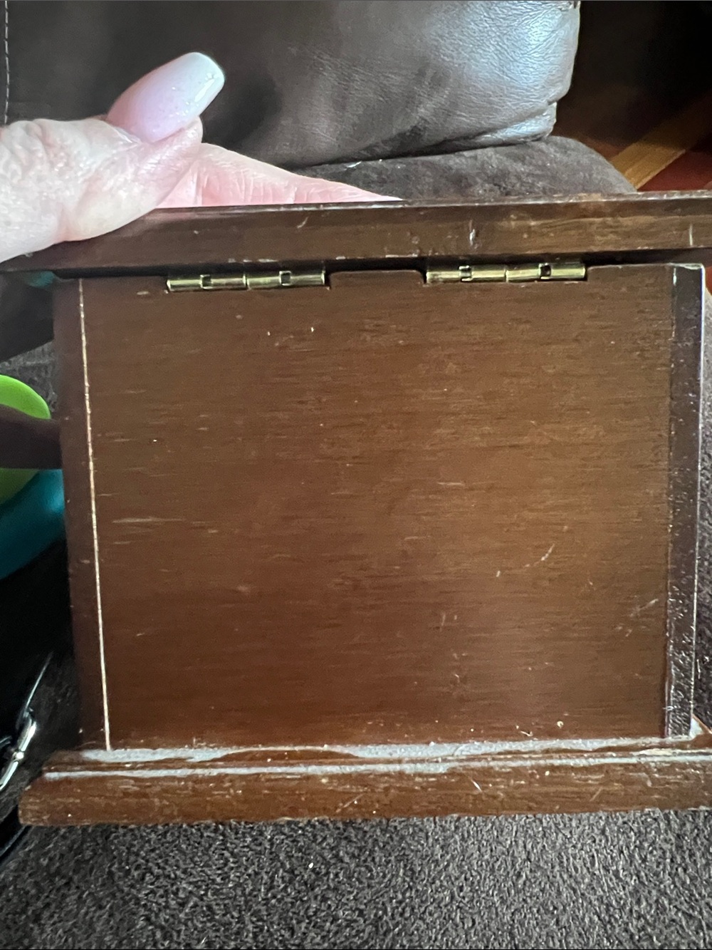 Vintage 1970s Wood Tile Top Jewelry Box - Holly Hobbie Style - filled ๐ - Picture 6 of 8
